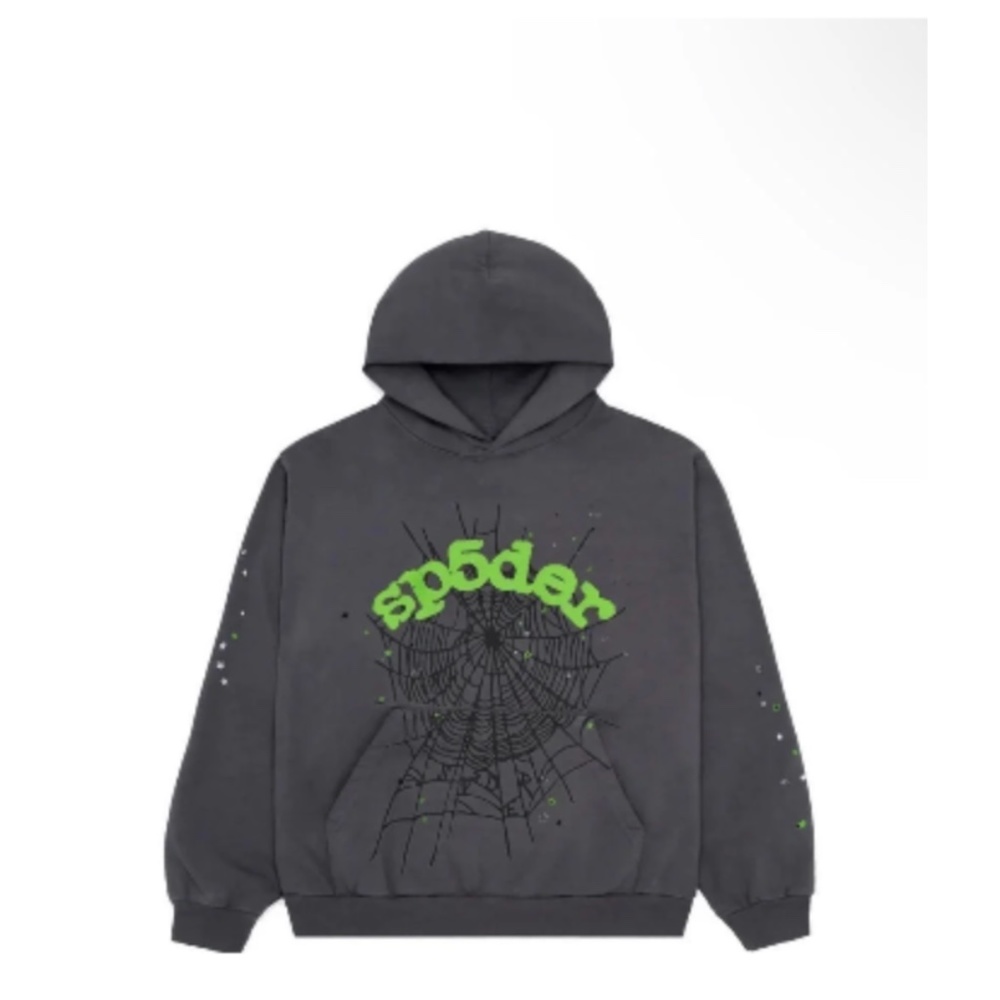 Black Grey Spider Hoody